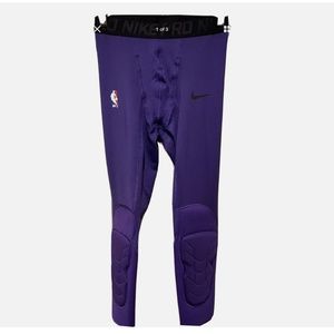 Nike NBA Pro Hyperstrong Padded 3/4 Tights Men’s Pants Lakers Purple